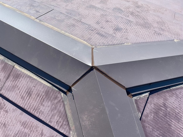 姫路市　棟包み板金交換 風災害　三叉